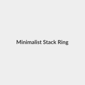 Minimalist Stack Ring